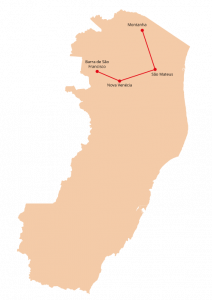 A Rota 1 da Reitoria Itinerante do Ifes inclui os campi Barra de São Francisco, Nova Venécia, São Mateus e Montanha.