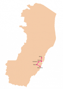 A Rota 5 da Reitoria Itinerante do Ifes inclui os campi Serra, Vitória, Cariacica, Viana e Vila Velha.